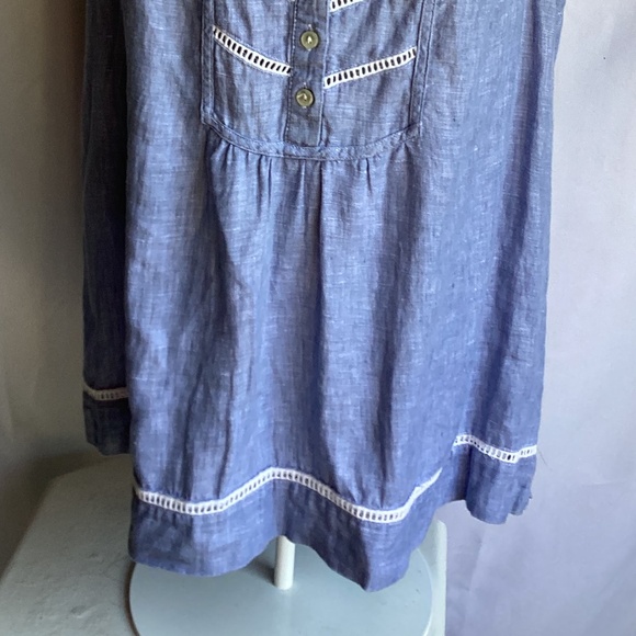 Jones New York light Blue Linen Sleeveless Top - Picture 2 of 3